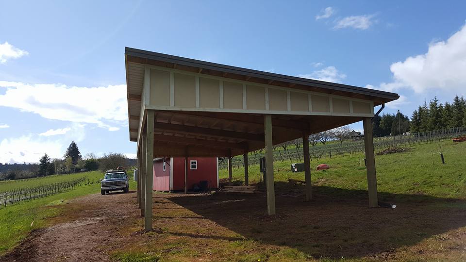 Picture of a large metal carport.